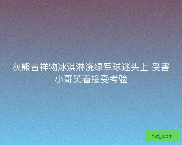 灰熊吉祥物冰淇淋浇绿军球迷头上 受害小哥笑着接受考验