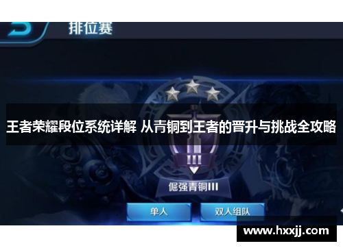 王者荣耀段位系统详解 从青铜到王者的晋升与挑战全攻略